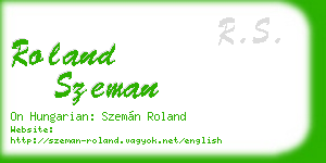 roland szeman business card